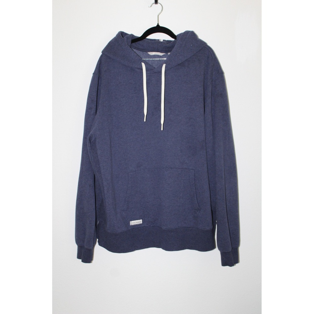 Rhoback Men's XXL Heather Navy Blue Pullover Hoodie Performance Fleece Cotton - Picture 1 of 7